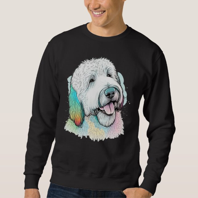 Moletom Cute Old English Sheepdog Dog on Bobtail (Frente)