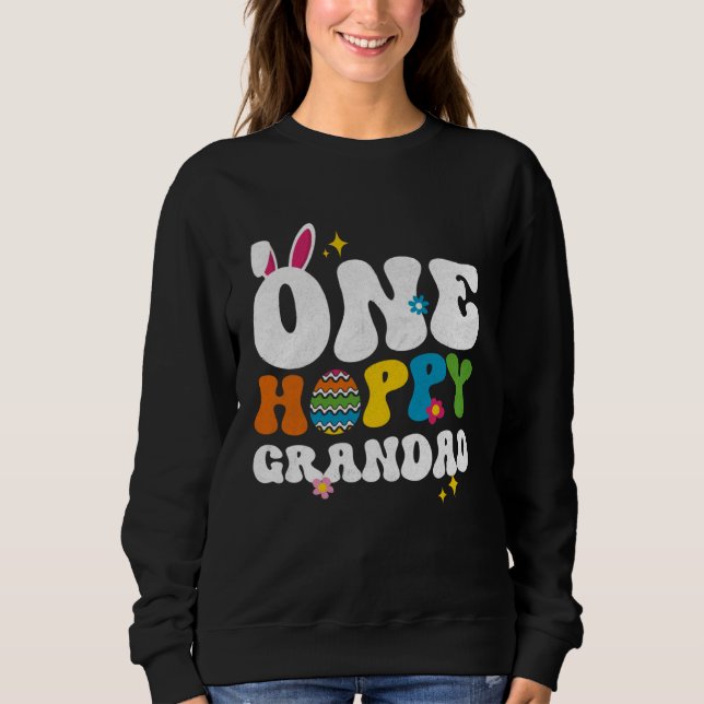 Moletom Cute One Hoppy Grandad Bunny Easter Day Egg Bunny (Frente)