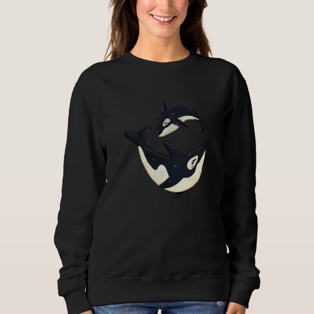 Moletom Cute Orca Sea Animal Whale Orcas Cool Men Women (Frente)