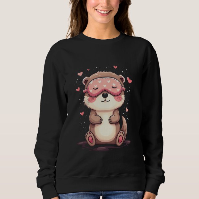 Moletom Cute otter sleeping motif (Frente)