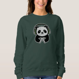 Moletom Cute Panda Gamer - Kawaii Gaming Panda with Headse