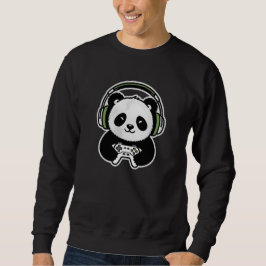 Moletom Cute Panda Gamer - Kawaii Gaming Panda with Headse