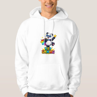 Moletom cute panda keep shining inspirational t_shirt