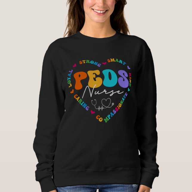 Moletom Cute PEDS Nurse Squad Appreciation Nursing (Frente)