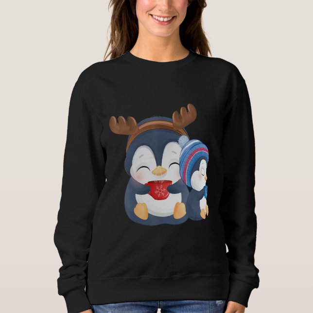 Moletom Cute penguins  Merry Christmas (Frente)