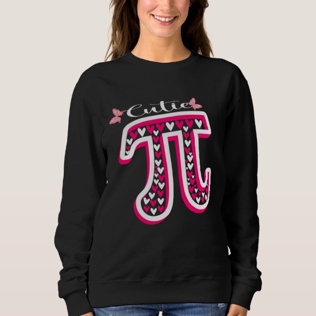 Moletom Cute Pi Valentines Day Pi Day Math Day Teacher Wom (Frente)