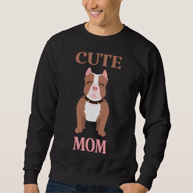 Moletom Cute Pitbull Mãe Bull Mamãe Terrier (Frente)