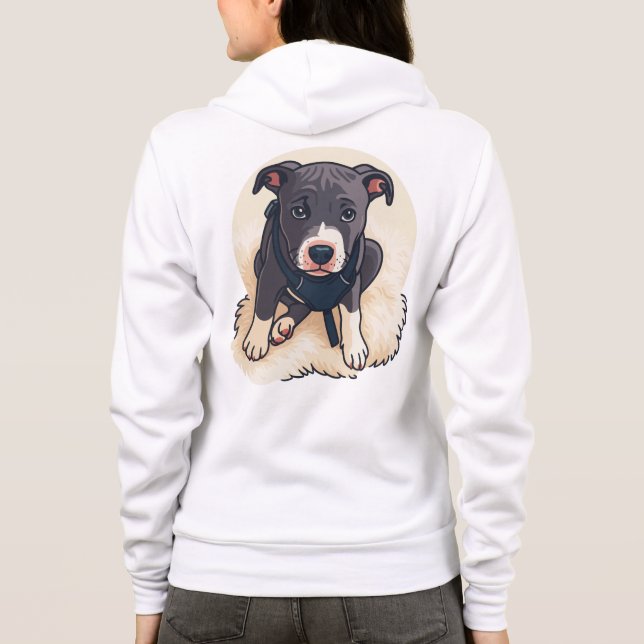 Moletom Cute Pitbull Puppy Dog Cartoon Design (Verso)