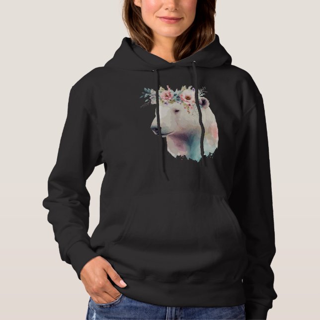 Moletom Cute Polar Bear Flower Crown Animal (Frente)