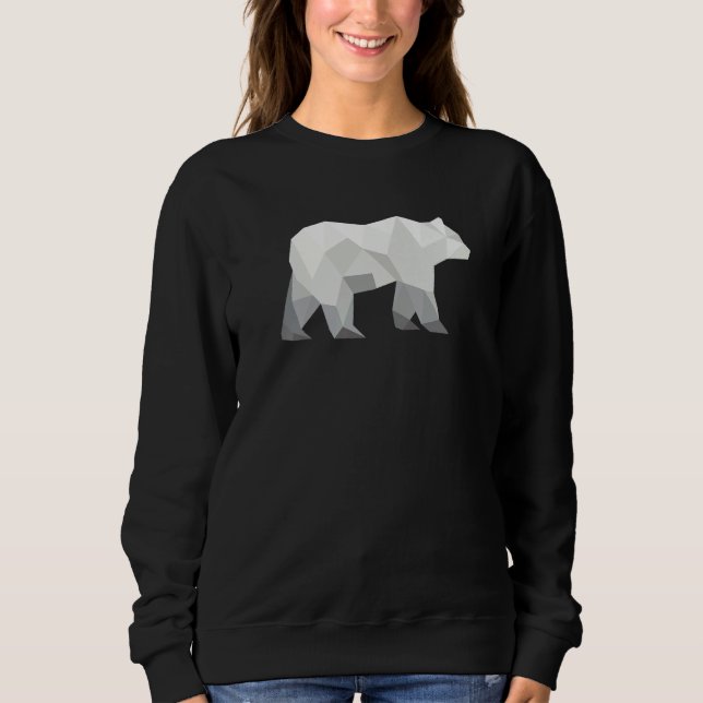 Moletom Cute Polar Bear Geometric Abstract Wildlife Animal (Frente)