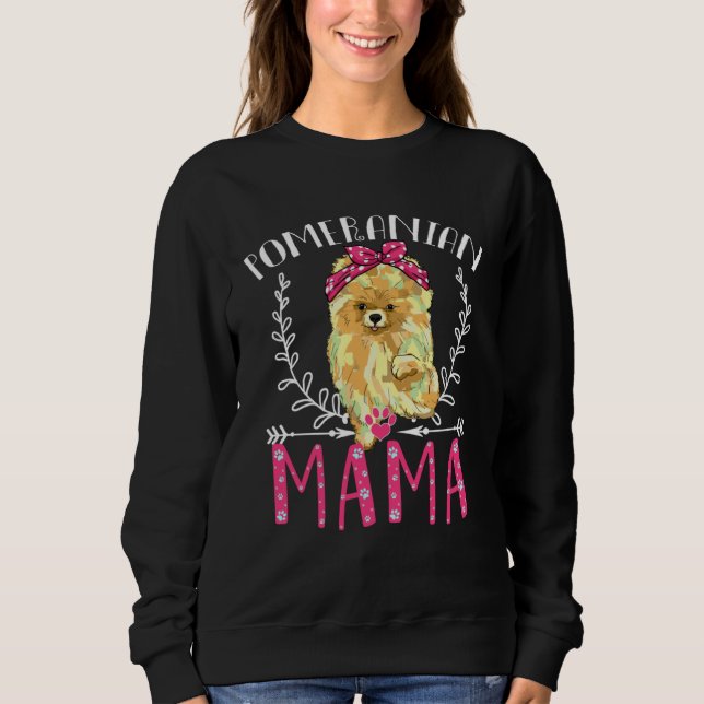 Moletom Cute Pomeranian  Pomeranian Mama  Womens (Frente)