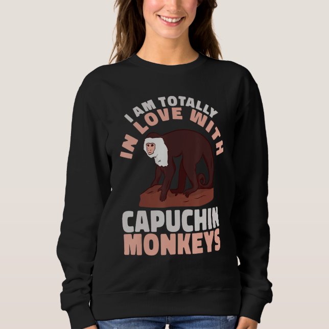 Moletom cute Primate I am totally in love with Capuchin Mo (Frente)
