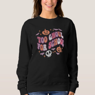 Moletom Cute Professor de Halloween Escolares Groovy Truqu