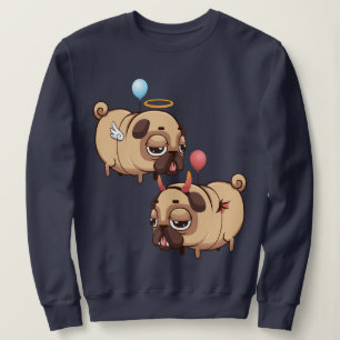 Moletom Cute Pug Angel/Devil Sweet