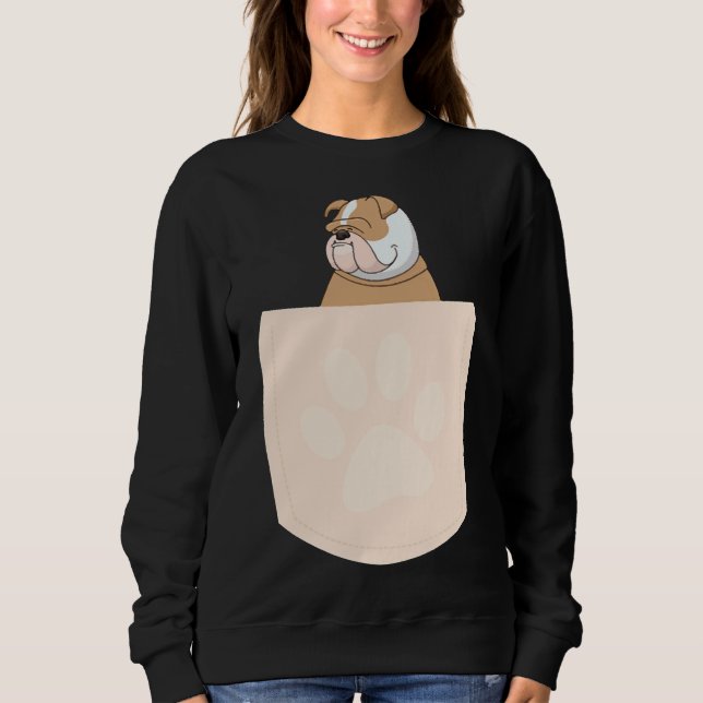Moletom Cute Pug in Pocket Essential T-Shirt 939 (Frente)