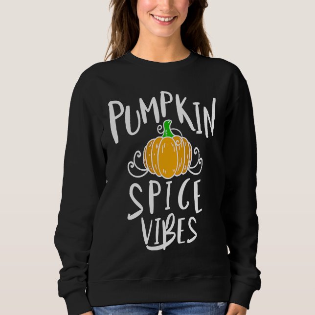 Moletom Cute Pumpkin Spice Vibes For Halloween Fall Season (Frente)