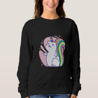 Moletom Cute rainbow unicorn squirrel