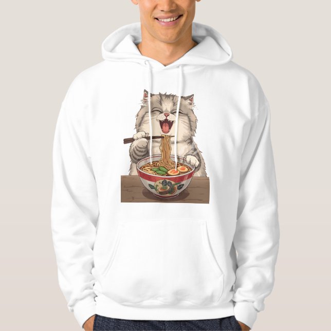 Moletom Cute Ramen Cat Illustration (Frente)