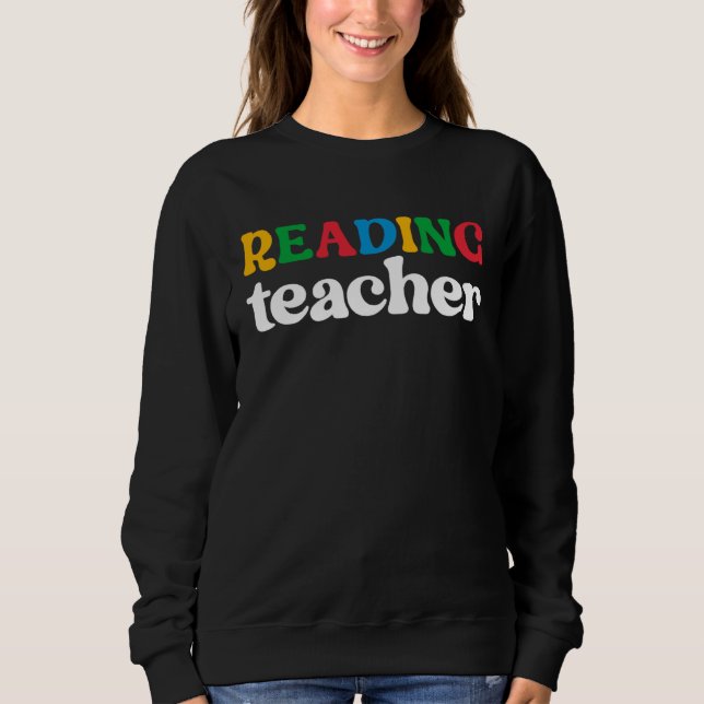 Moletom Cute Reading Teacher Book  Librarian Literature (Frente)