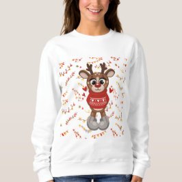 Moletom Cute Reindeer Xmas