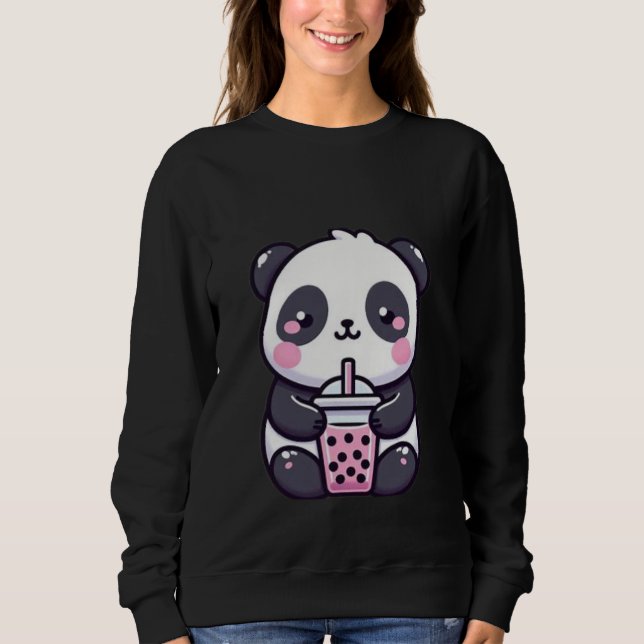 Moletom Cute Relaxed Panda Cartoon – Adorable Kawaii Panda (Frente)