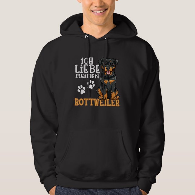 Moletom Cute Rottweiler Rotti Dog Ich Liebe Meine Rottweil (Frente)