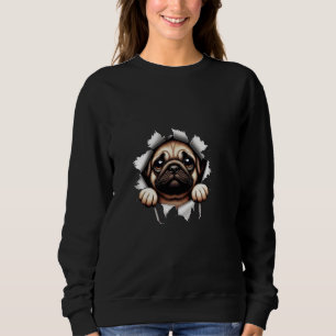 Moletom Cute Sad Pug Hoodie – Moda de Rua Estética Emocion