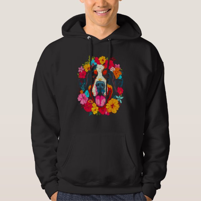 Moletom Cute Saint Bernard Dog Flower (Frente)