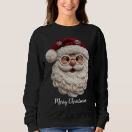 Moletom Cute Santa Face Shirt Adorable Christmas Holiday 