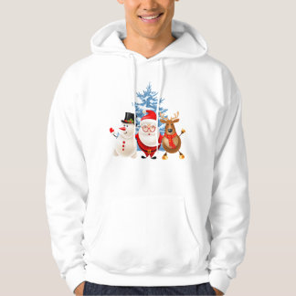 Moletom Cute Santa, Snowman & Reindeer Trio – Merry Christ