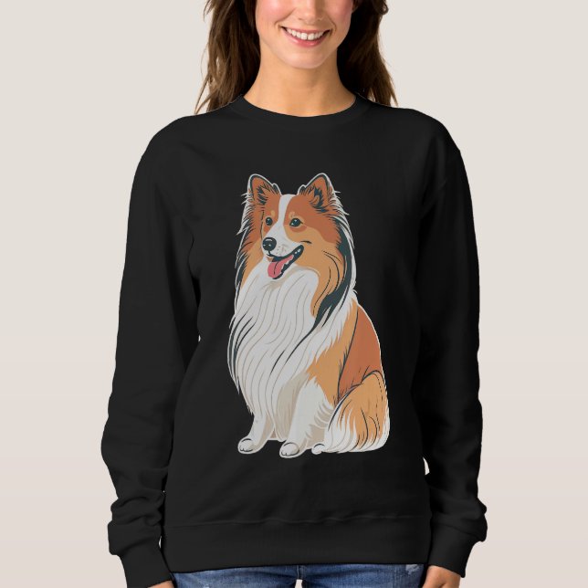 Moletom Cute Shetland Sheepdog Dog on Sheltie (Frente)