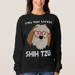 Moletom Cute Shih Tzu Para Crianças Brinquedos Raça