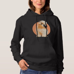 Moletom Cute Shih Tzu Puppy Dog No Gráfico De Fundo De Pês