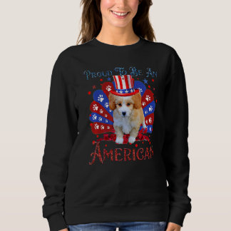 Moletom Cute Shipoo American Flag Feliz 4 De Julho