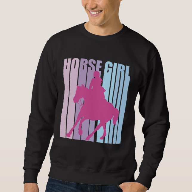 Moletom Cute Silhouette Horseback Rider Riding Funny Horse (Frente)