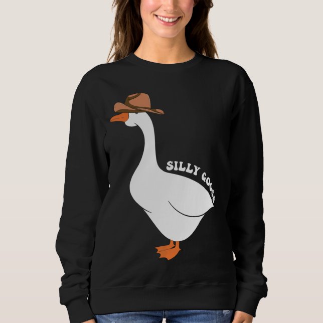 Moletom Cute Silly Goose Ugly Xmas  Goose Trendy Clothing (Frente)