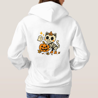 Moletom Cute Skeleton Cat with Pumpkin T-Shirt