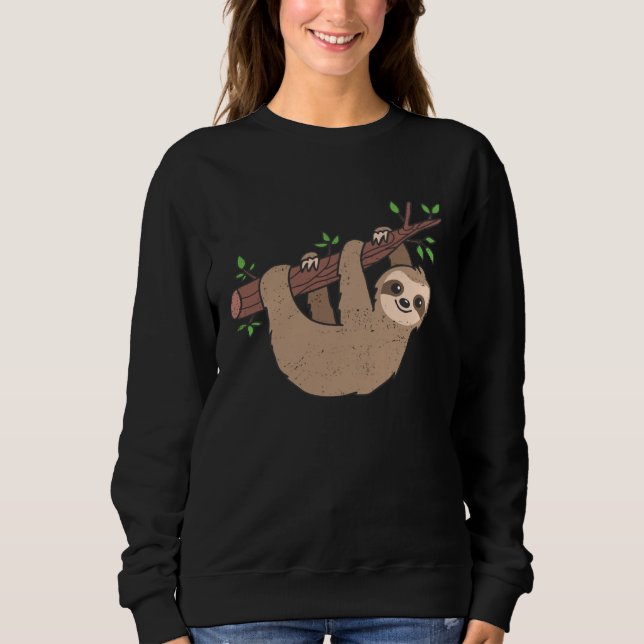 Moletom Cute Sloth Hanging Lazy Sloths Owner Animal  Graph (Frente)
