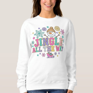 Moletom Cute Snowman & Sleigh Festive Winter Design