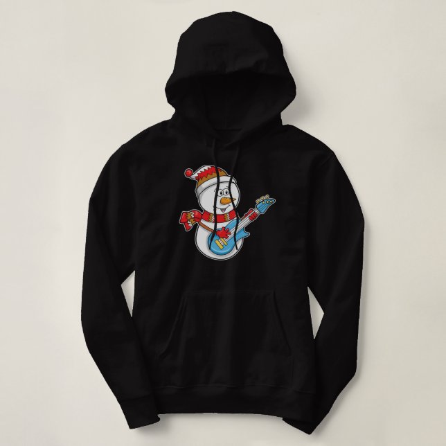 Moletom Cute Snowman Tocando Violão (Frente do Design)