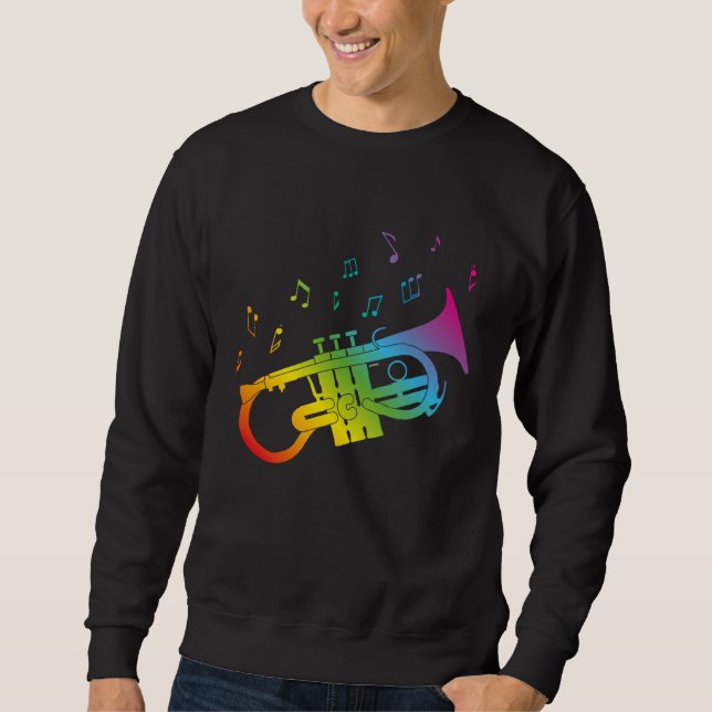 Moletom Cute Soprano Cornet player gay musicians LGBTQ+ ga (Frente)