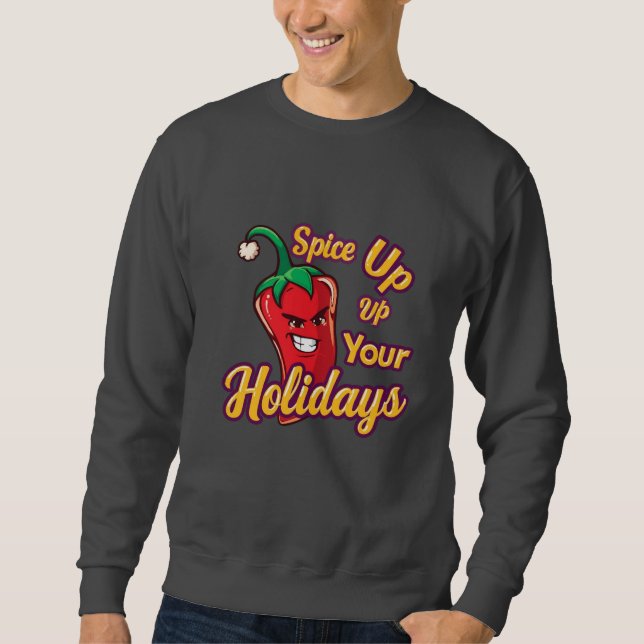 Moletom Cute Spicy Christmas Chili – “Spice Up Your Holida (Frente)
