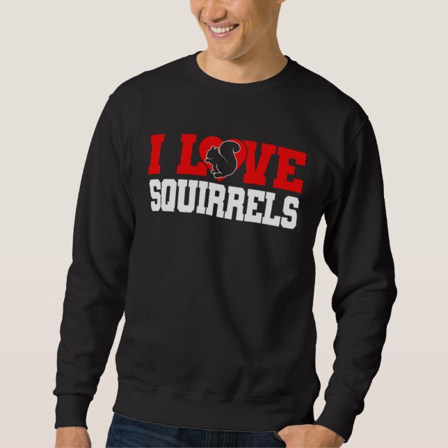 Moletom Cute Squirrel Rodent  I Heart Squirrels (Frente)