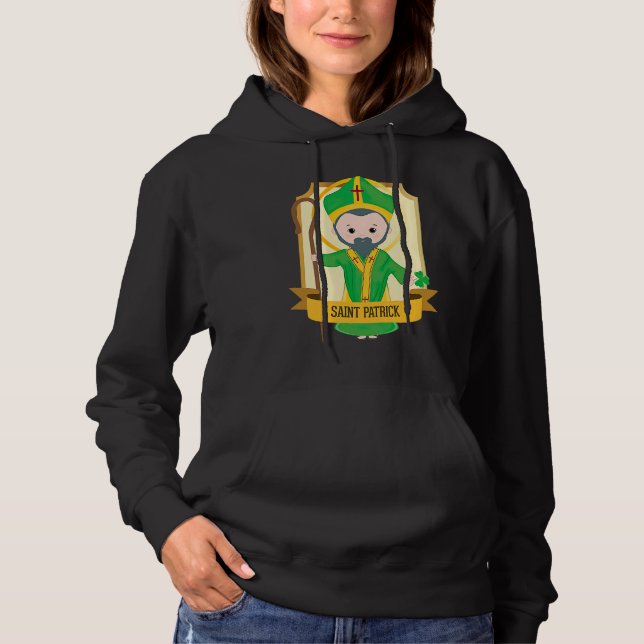 Moletom Cute St Patricks Day Catholic Women Kids Girls Iri (Frente)
