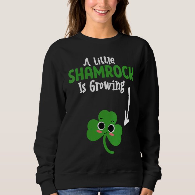 Moletom Cute  St Patricks Day Pregnancy Announcemen (Frente)