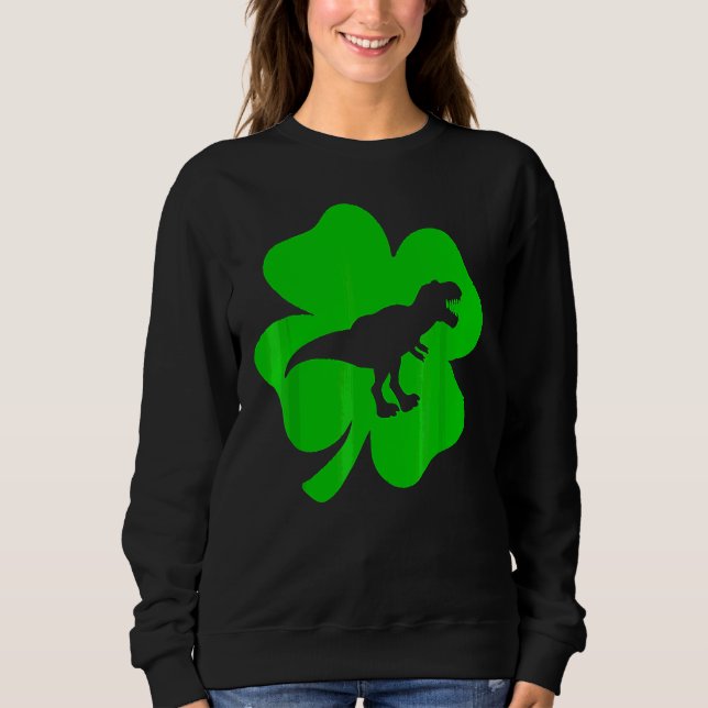 Moletom Cute T Rex Shamrock Dino Saint Patricks Day Dinosa (Frente)