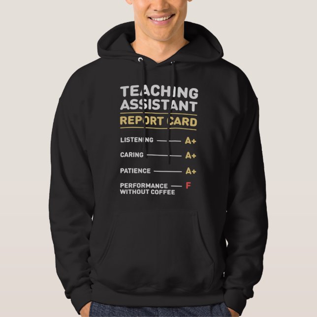 Moletom Cute Teacher s Assistant Report Teaching Assistant (Frente)