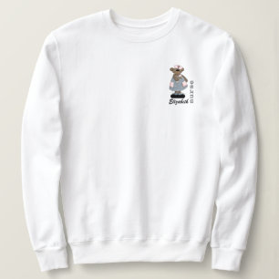 Moletom Cute Teddy Bear Nome Personalizado Sweatshirts par