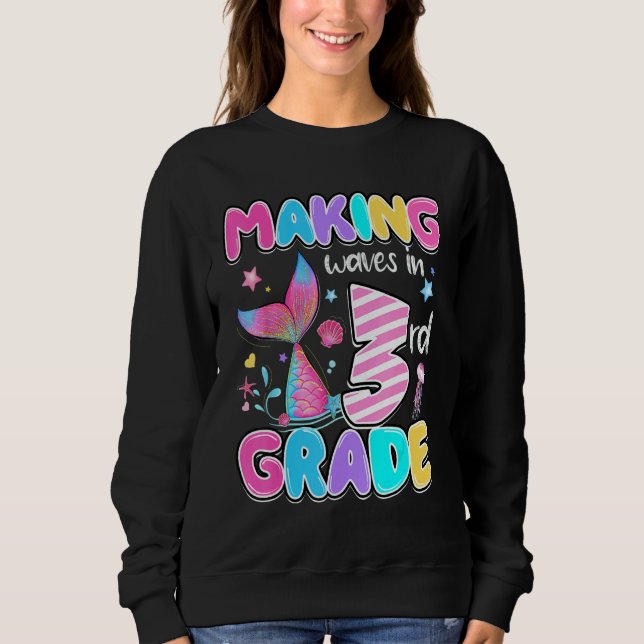 Moletom Cute third grade crew Mermaid style for third grad (Frente)