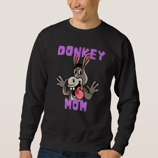 Moletom Cute Tongue Out Silly Donkey Mom (Frente)